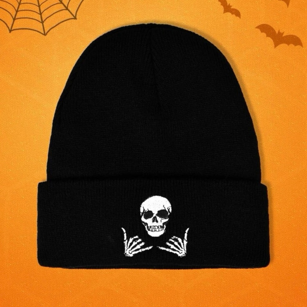 Black Beanie With Skull